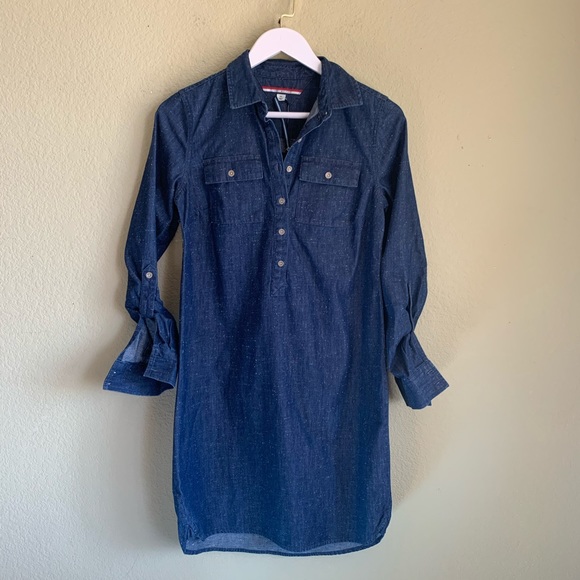 NWT TOMMY HILFIGER Denim Pullover Dress - Picture 2 of 8